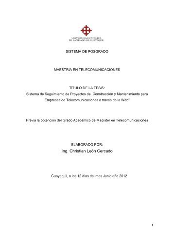 Tesis Sistema de Seguimiento de Proyectos de ConstrucciÃ³n y ...