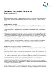 Extension de garantie Excellence - Vinten