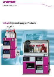 SYKAM Chromatography Products - INSTRULAB
