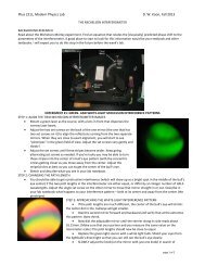 The Michelson Interferometer