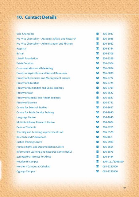 Annual Report 2007 - University of Namibia