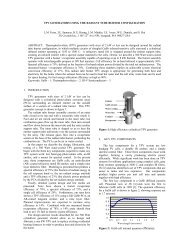 TPV GENERATORS USING THE RADIANT TUBE ... - JX Crystals