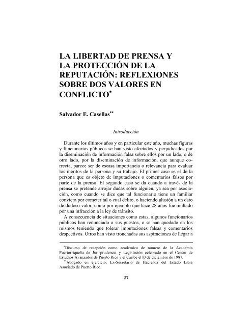 Revista Volumen I (formato pdf) - Academia PuertorriqueÃ±a de ...