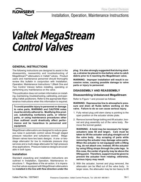 Valtek MegaStream Control Valves.pdf - PRO-QUIP