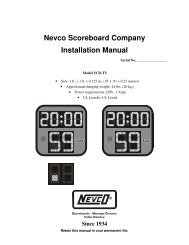 Nevco Scoreboard Company Installation Manual