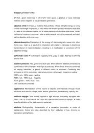 Glossary of Color Terms a* Red - green coordinate in CIE L*a*b ...