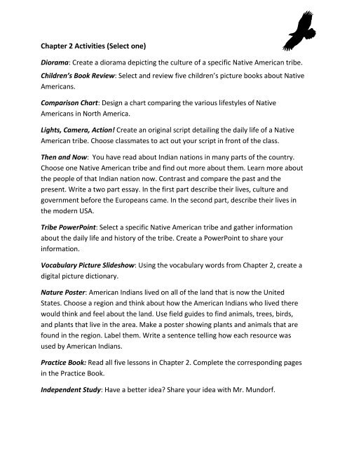 Comparison Chart Of Native American Tribes