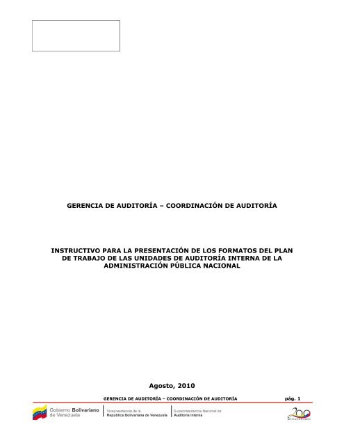 gerencia de auditoría - Superintendencia Nacional de Auditoría ...