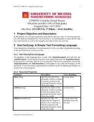 COMP421 Compiler Design Project 100 points possible (10% of ...