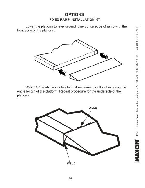 INSTALLATION MANUAL RC-2B RC-3B RC-4B RC-5B RC ... - Maxon