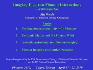 Imaging Electron-Phonon Interactions - University of Illinois at ...