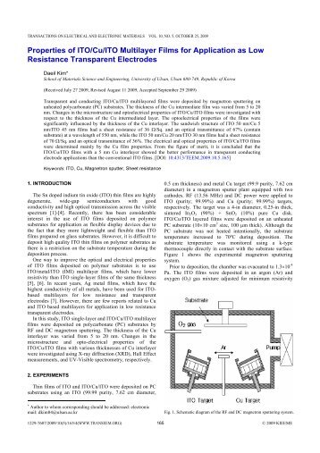 Properties of ITO/Cu/ITO Multilayer Films for Application as Low ...