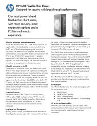 HP:DATASHEET - t610 Flexible Thin Client Series - A-TRAC