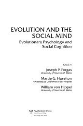 evolution and the social mind - Center for Evolutionary Psychology