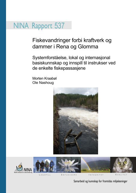 Fiskevandringer forbi kraftverk og dammer i Rena og Glomma - NINA