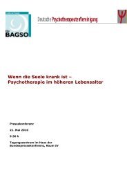 Wenn die Seele krank ist – Psychotherapie im höheren ... - DPtV