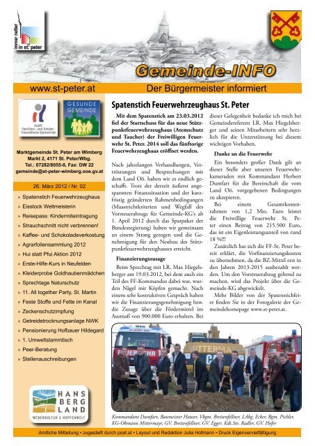 Gemeinde-INFO Nr. 02/2012 (355 KB) - .PDF - Marktgemeinde St ...