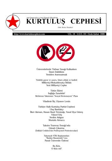 KurtuluÅ Cephesi, SayÄ±: 101, Ocak-Åubat 2008