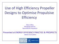 Use of High Efficiency Propeller Designs to Optimise Propulsive ...
