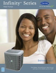 Infinity series heat pumps