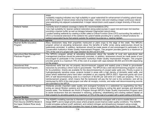 Upper Welland River Watershed Plan - Niagara Peninsula ...