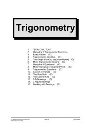 Trigonometry - Knightswood Secondary School