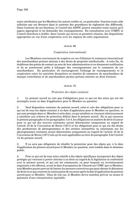 Accord sur les aspects des droits de propriÃ©tÃ© intellectuelle