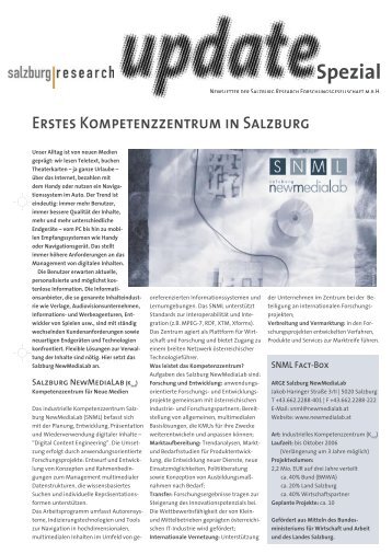 Spezial - Salzburg Research Forschungsgesellschaft