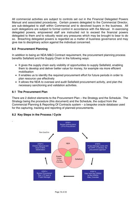 Procurement Plan Strategy - Sellafield Ltd