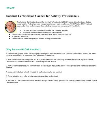National Certification Council for Activity Professionals