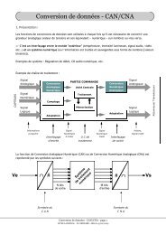 Conversion de donnÃ©es - CAN/CNA