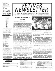 VETIVER NEWSLETTER - The Vetiver Network International