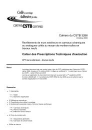 Cahiers du CSTB 3266 Cahier des Prescriptions Techniques d ...