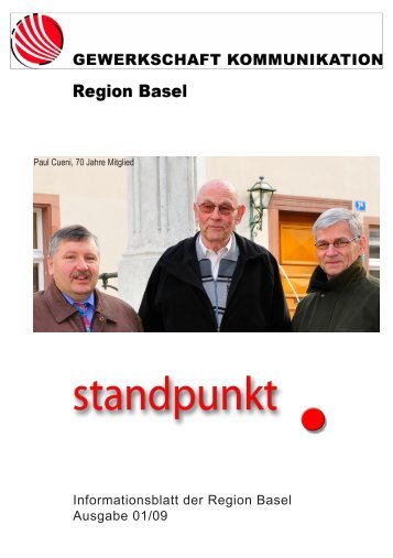 Informationsblatt der Region Basel Ausgabe 01/09 - syndicom ...