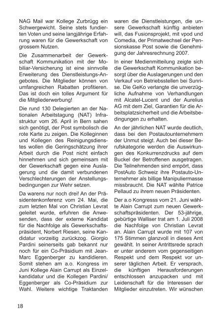 Informationsblatt der Region Basel Ausgabe 01/09 - syndicom ...