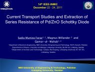 Presentation on Current Transport Studies ... - NED University
