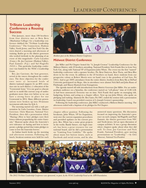 2012 Summer - Alpha Phi Delta Foundation