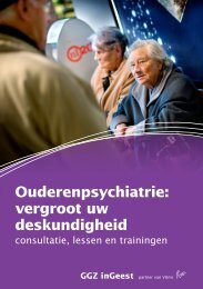 Ouderenpsychiatrie: vergroot uw deskundigheid - GGZ inGeest