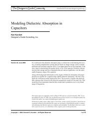 Modeling Dielectric Absorption in Capacitors - The Designer's Guide ...