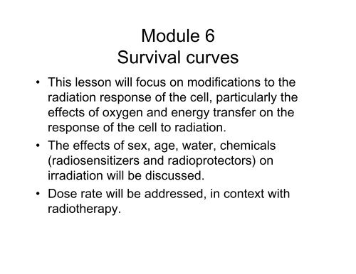 Module 6 Survival curves