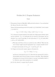 Problem Set 2: Program Evaluation