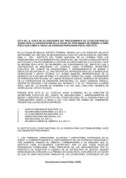 Acta de la junta de aclaraciones LicitaciÃ³n pÃºblica 16/2003 - Infonavit