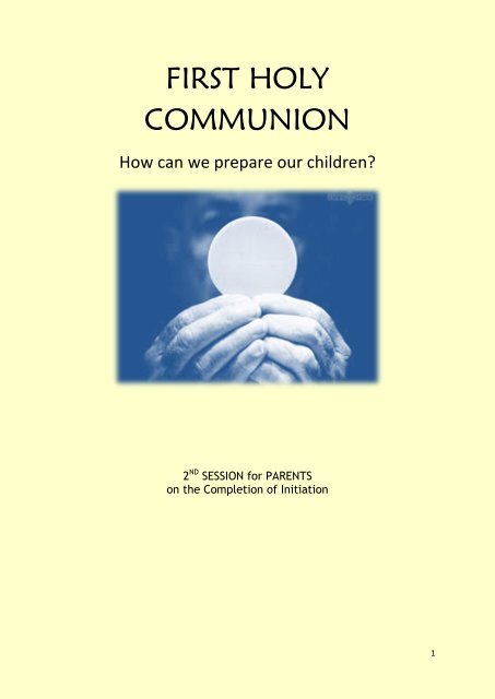 first holy communion - Archdiocese of St Andrews and Edinburgh