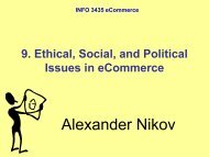 Ethical, social, and political issues in e-Commerce