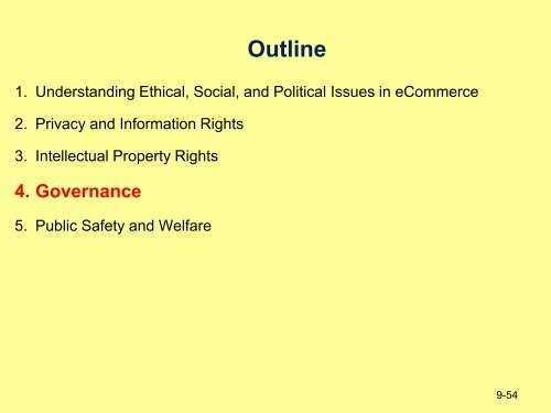 Ethical, social, and political issues in e-Commerce