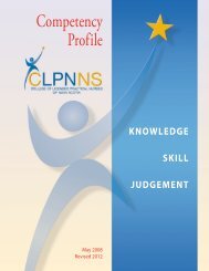 2012 LPN Competency Profile - College of Licensed Practical ...