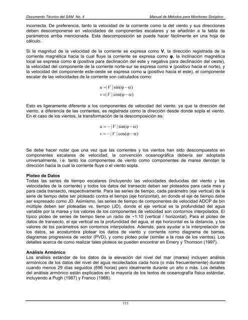 Manual de Metodos para el Programa de Monitoreo Sinoptico