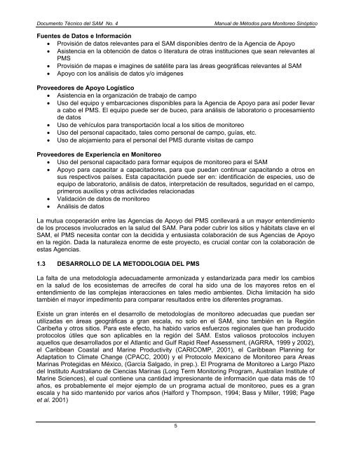 Manual de Metodos para el Programa de Monitoreo Sinoptico