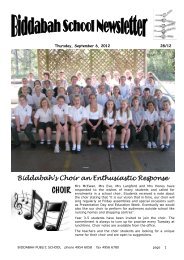 Biddabah's Choir an Enthusiastic Response - Biddabah Public School