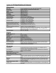 LEXUS LX 470 2002 Specifications - Toyota Canada Inc. Newsroom